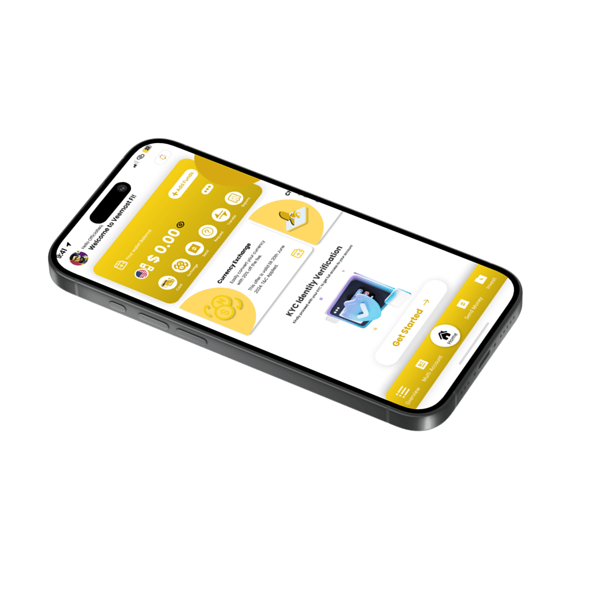 Veemost Finance App Screens